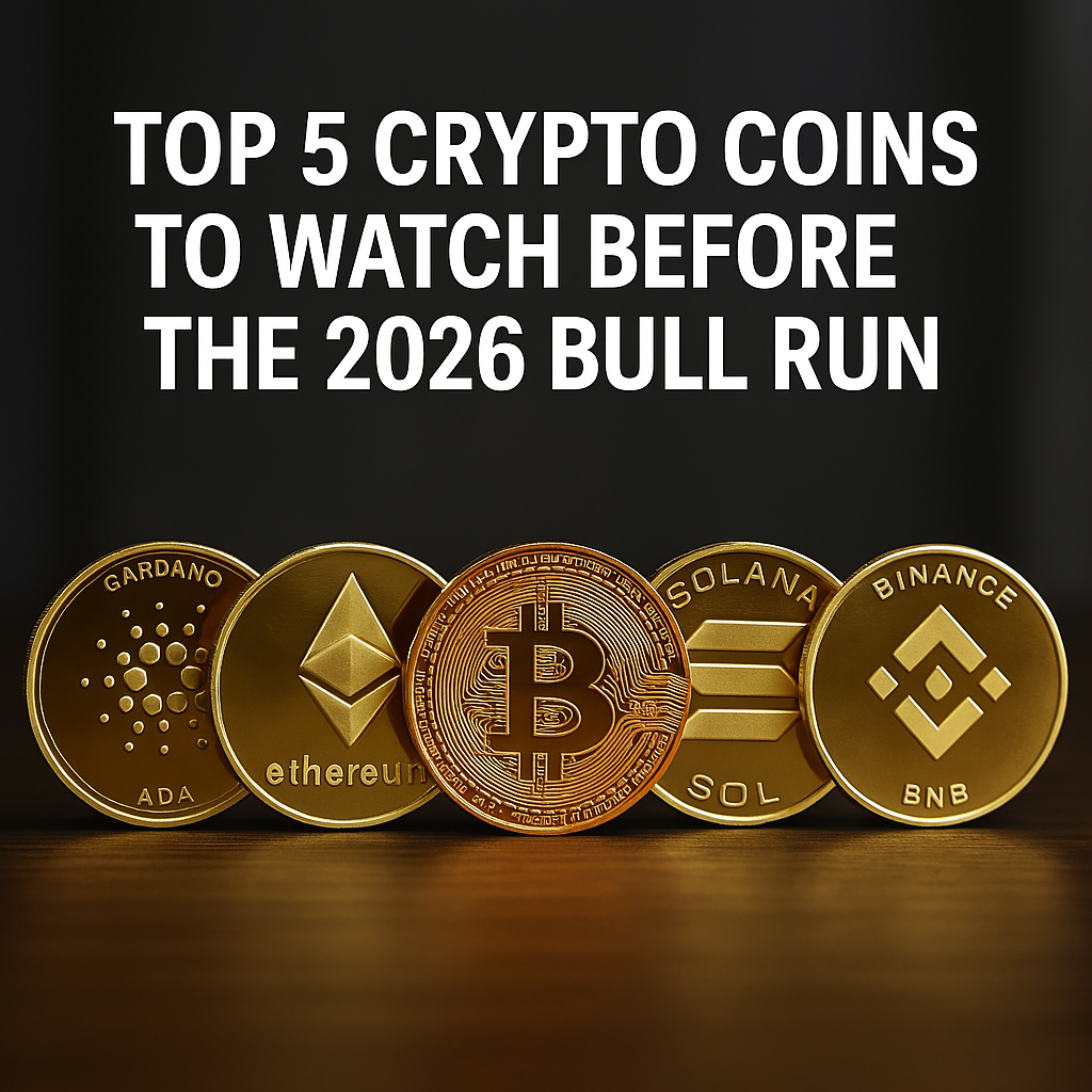 Top 5 Crypto Coins to Watch Before the 2026 Bull Run 🚀 | Don’t Miss These Hidden Gems Top 5 Crypto Coins to Watch Before the 2026 Bull Run 🚀 | Don’t Miss These Hidden Gems